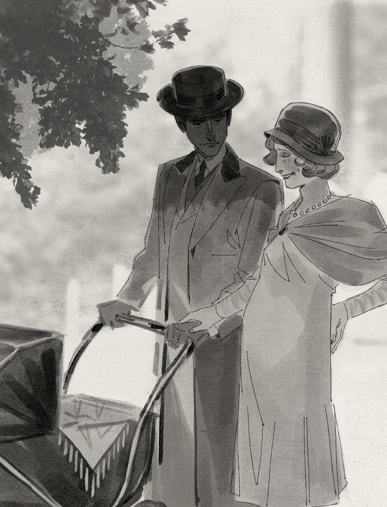 "Family taking a stroll" personal art